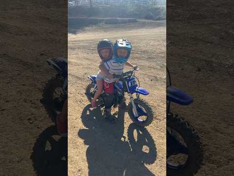 CUTEST mini motorbike riders doubling on pw50