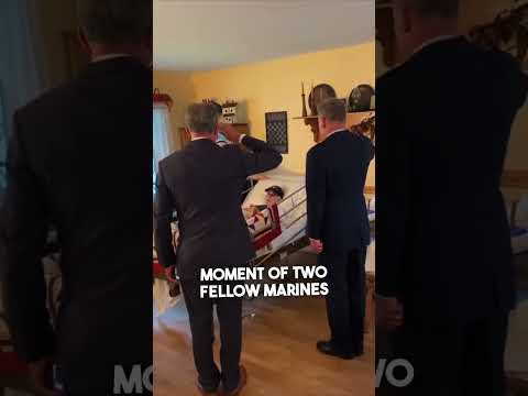 U.S. Marine’s final salute before he passed away ❤️