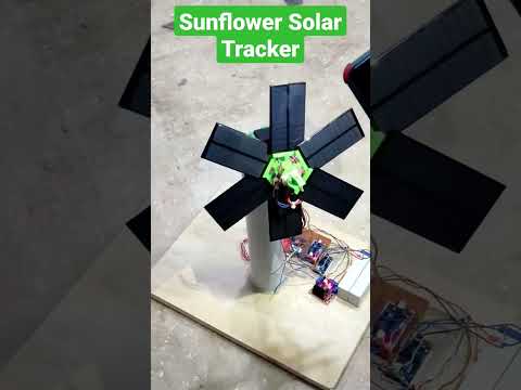 Sunflower Solar Tracker system #solar #solartracker #arduino #diyprojects #electronic