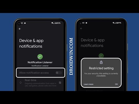 Fix Allowed Notification Access Greyed Out: Restricted Settings in Android 13