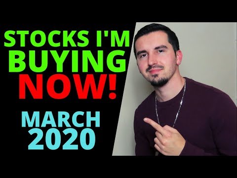 Stocks I&#039;m Buying Now! March 2020 | Market Crash |🔥