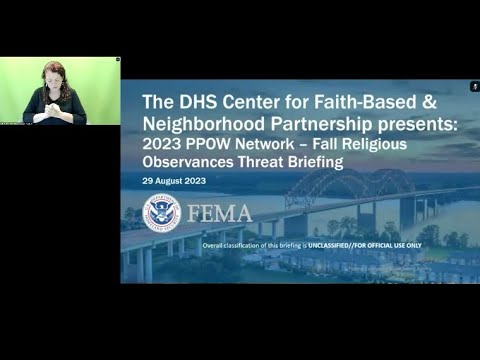 Protecting Places of Worship Network - Fall Religious Observances Threat Briefing