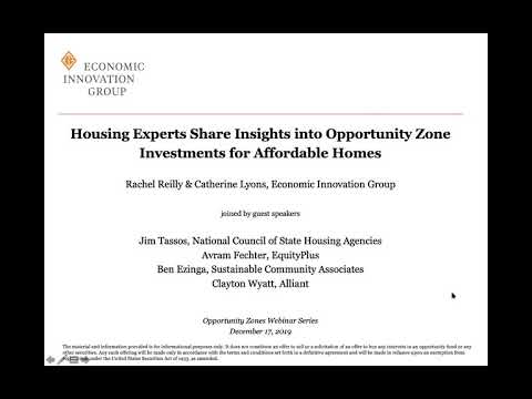 Webinar: Housing Experts Share Insights into Opportunity Zone Investments for Affordable Homes